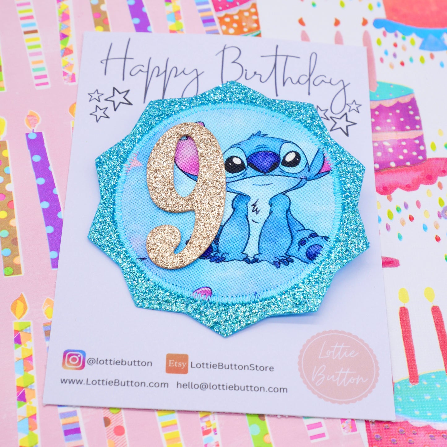 Stitch Birthday Badge