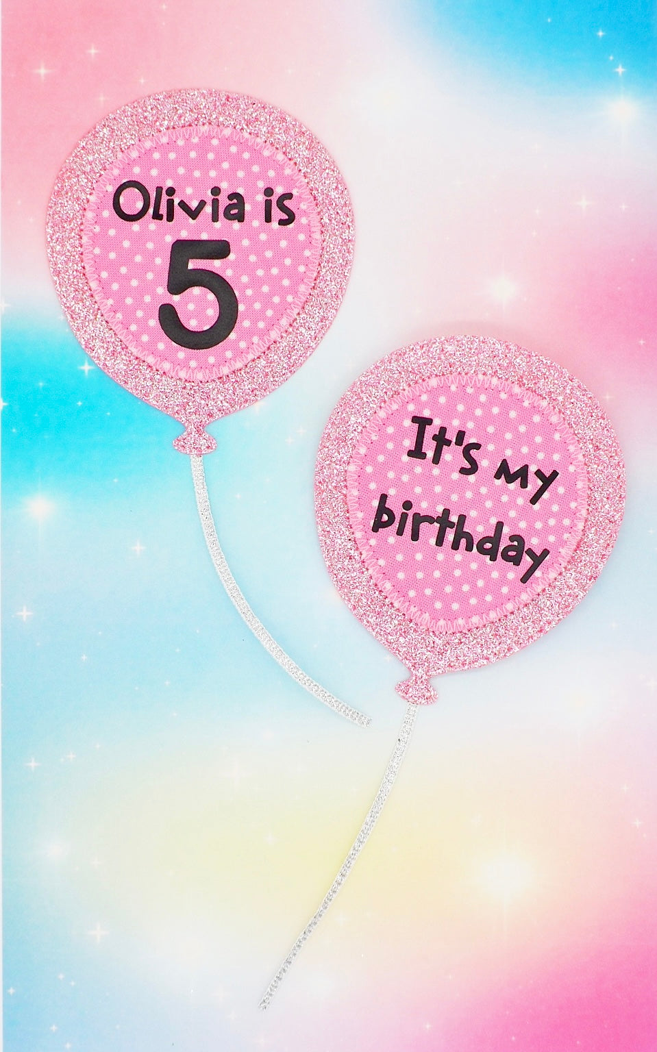 Birthday Balloon Shaped Birthday Badge