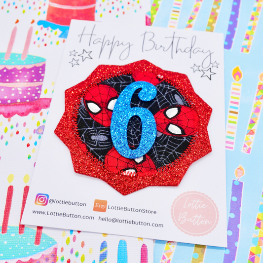 Spiderman Birthday Badge