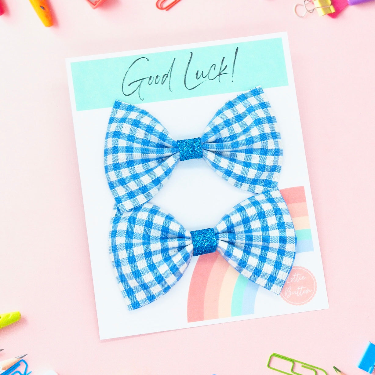 Gingham School Bows