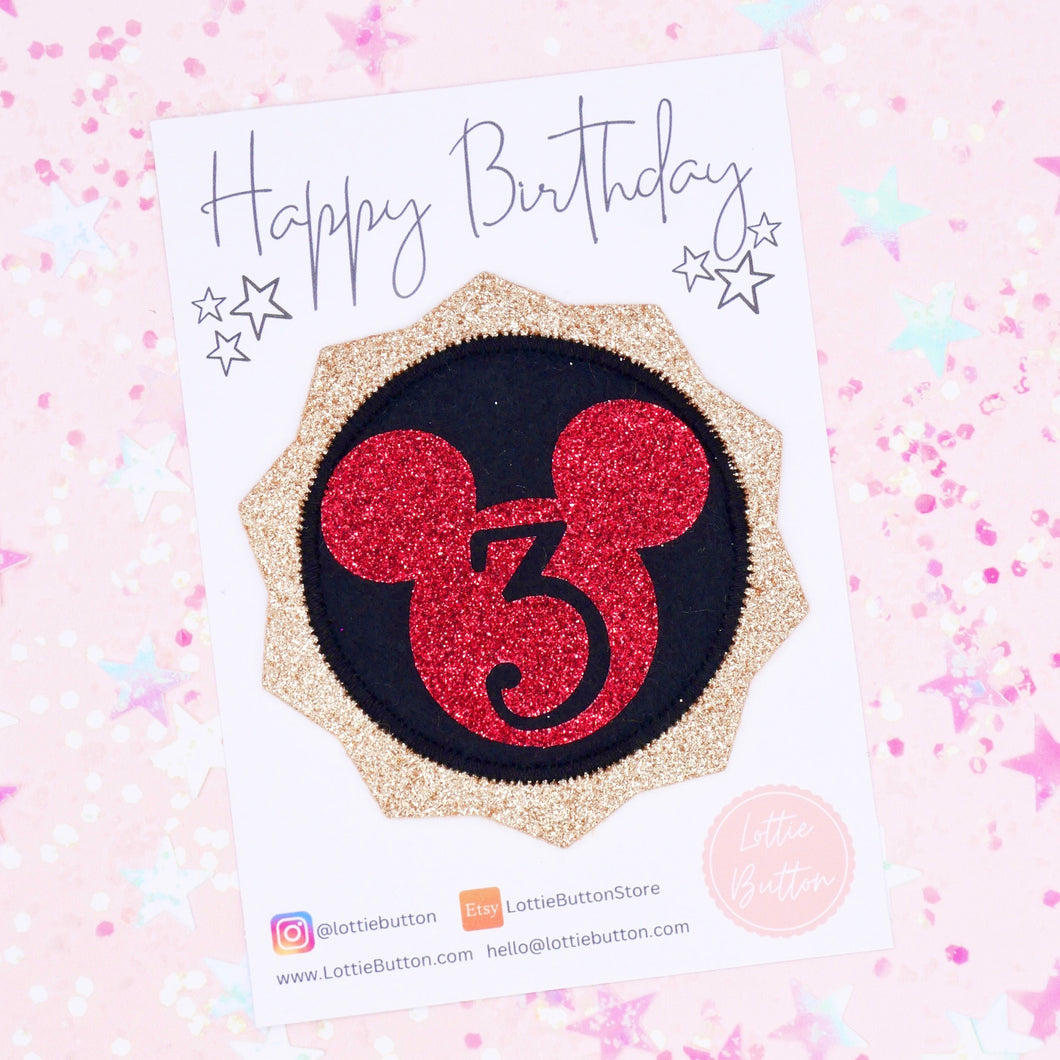 Mickey Mouse Birthday Pin Badge