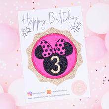 Load image into Gallery viewer, Minnie Mouse Birthday Pin Badge
