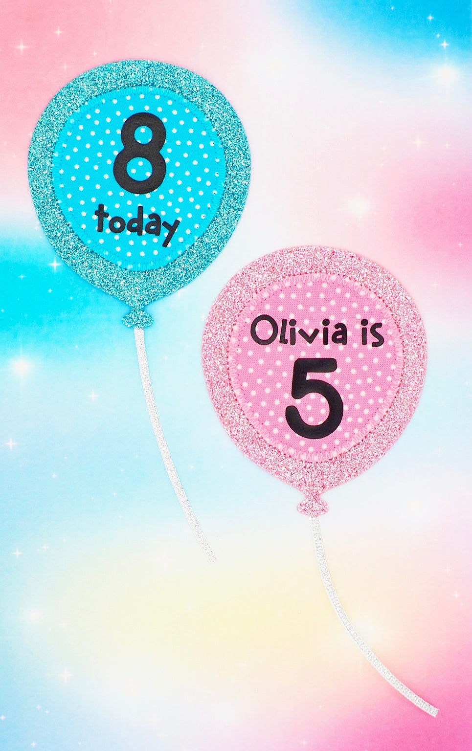 Birthday Balloon Shaped Birthday Badge