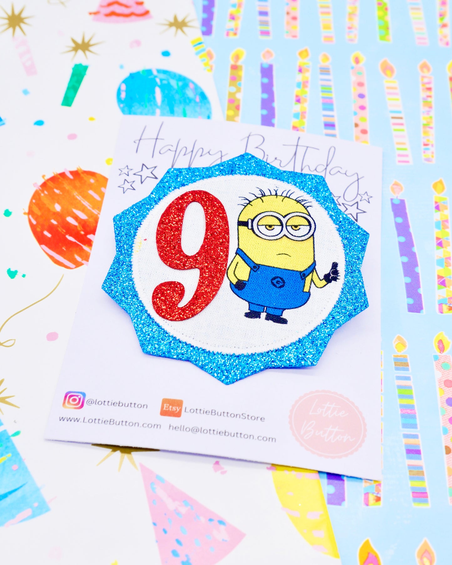 Minion Birthday Badge