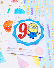 Load image into Gallery viewer, Minion Birthday Badge
