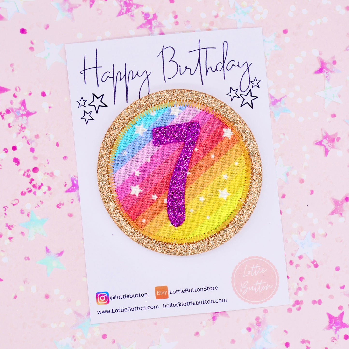 Rainbow Birthday Badge