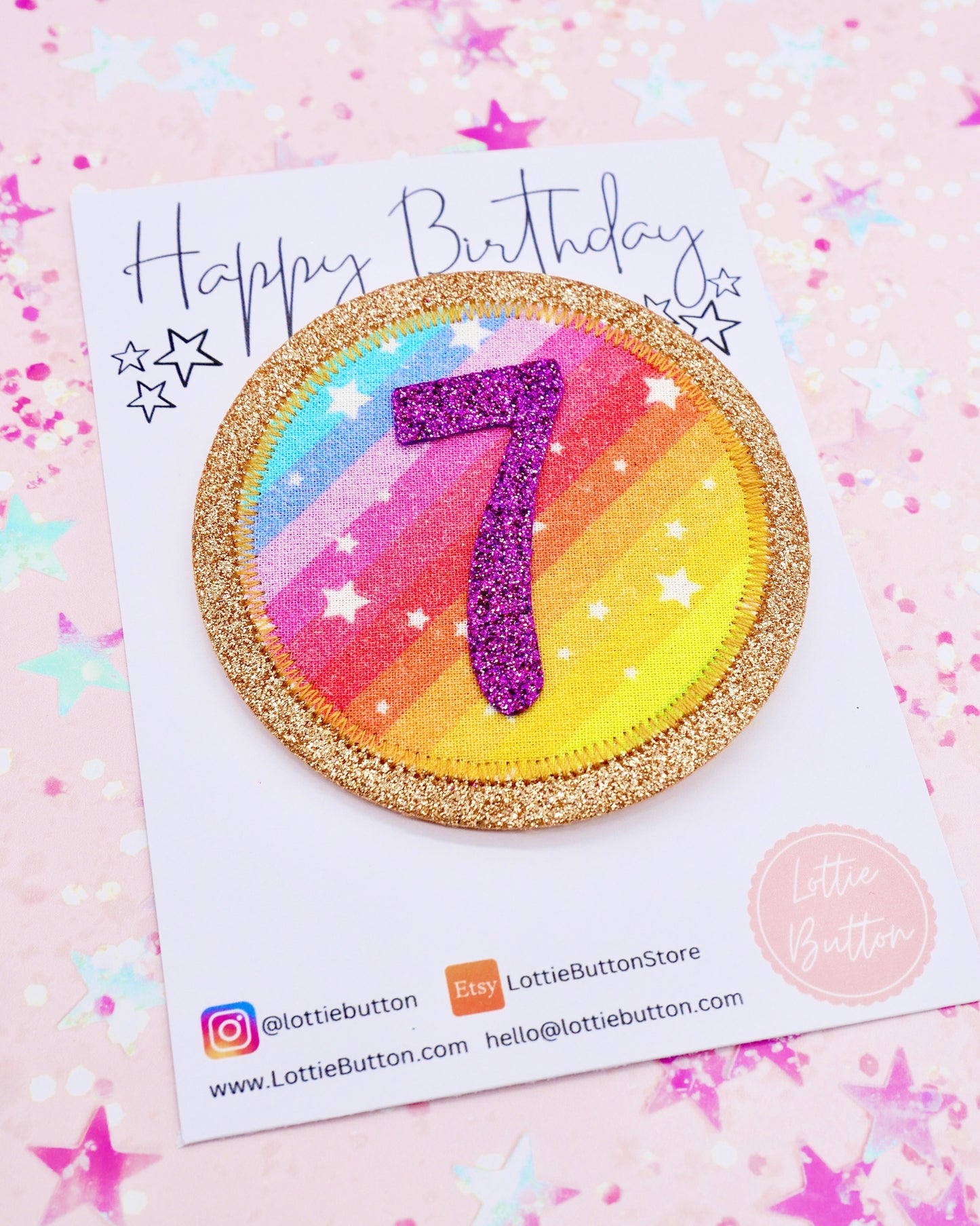 Rainbow Birthday Badge