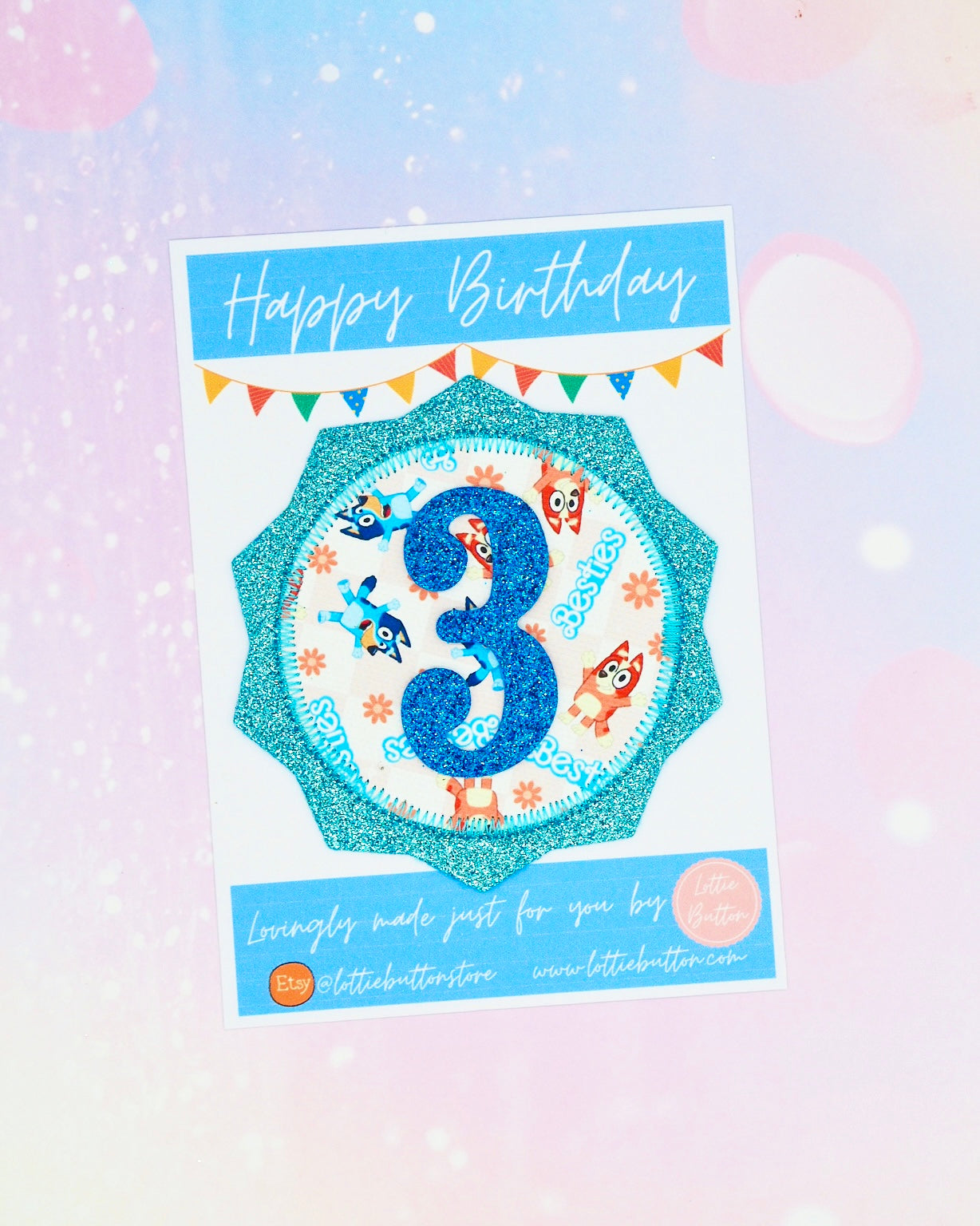 Bluey Birthday Badge