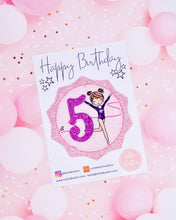 Load image into Gallery viewer, Gymnastic Birthday Pin Badge
