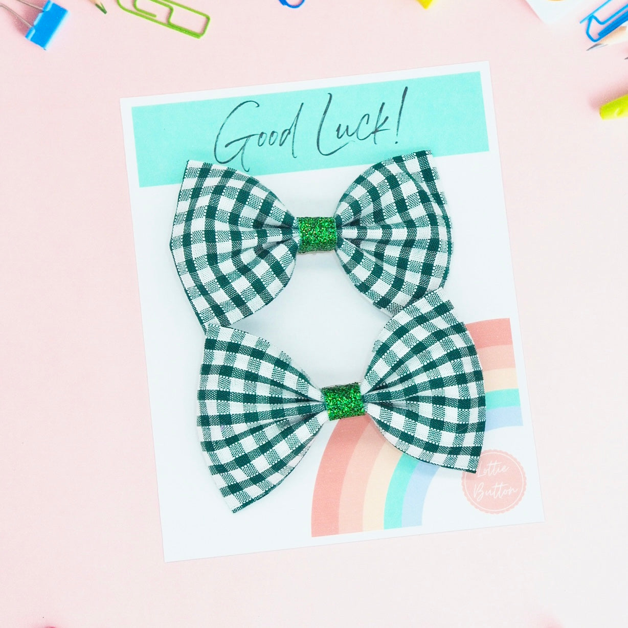 Gingham School Bows