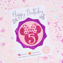 Load image into Gallery viewer, Minnie Mouse Birthday Pin Badge
