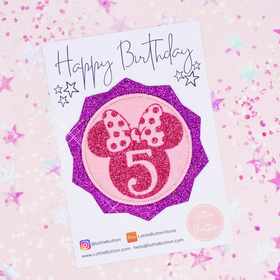 Minnie Mouse Birthday Pin Badge