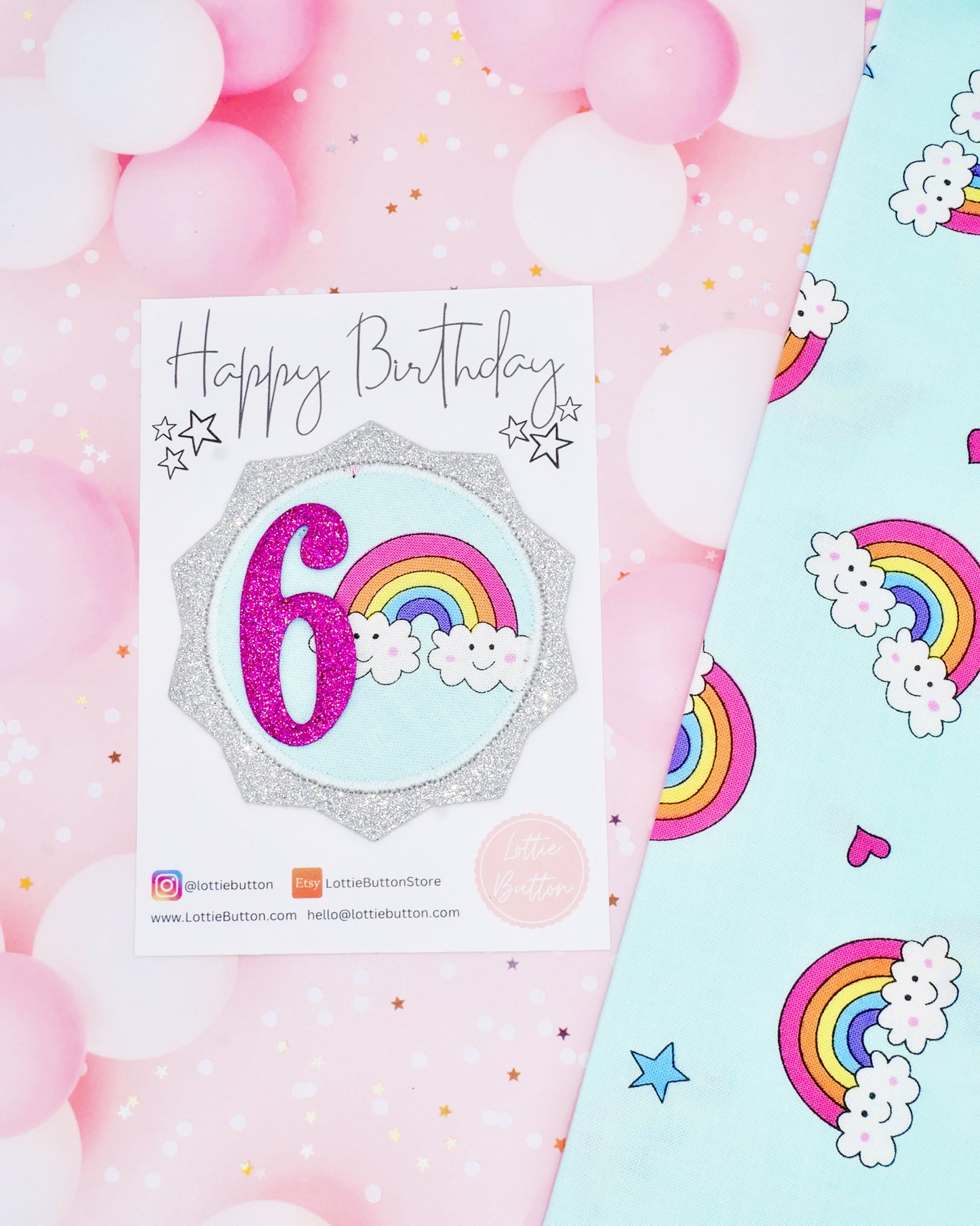 Rainbow Cloud Birthday Badge