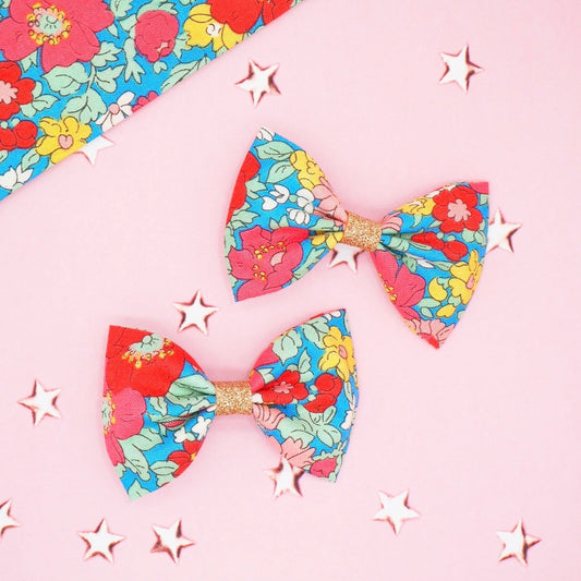 Liberty Floral Hair Bows