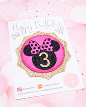 Load image into Gallery viewer, Minnie Mouse Birthday Pin Badge
