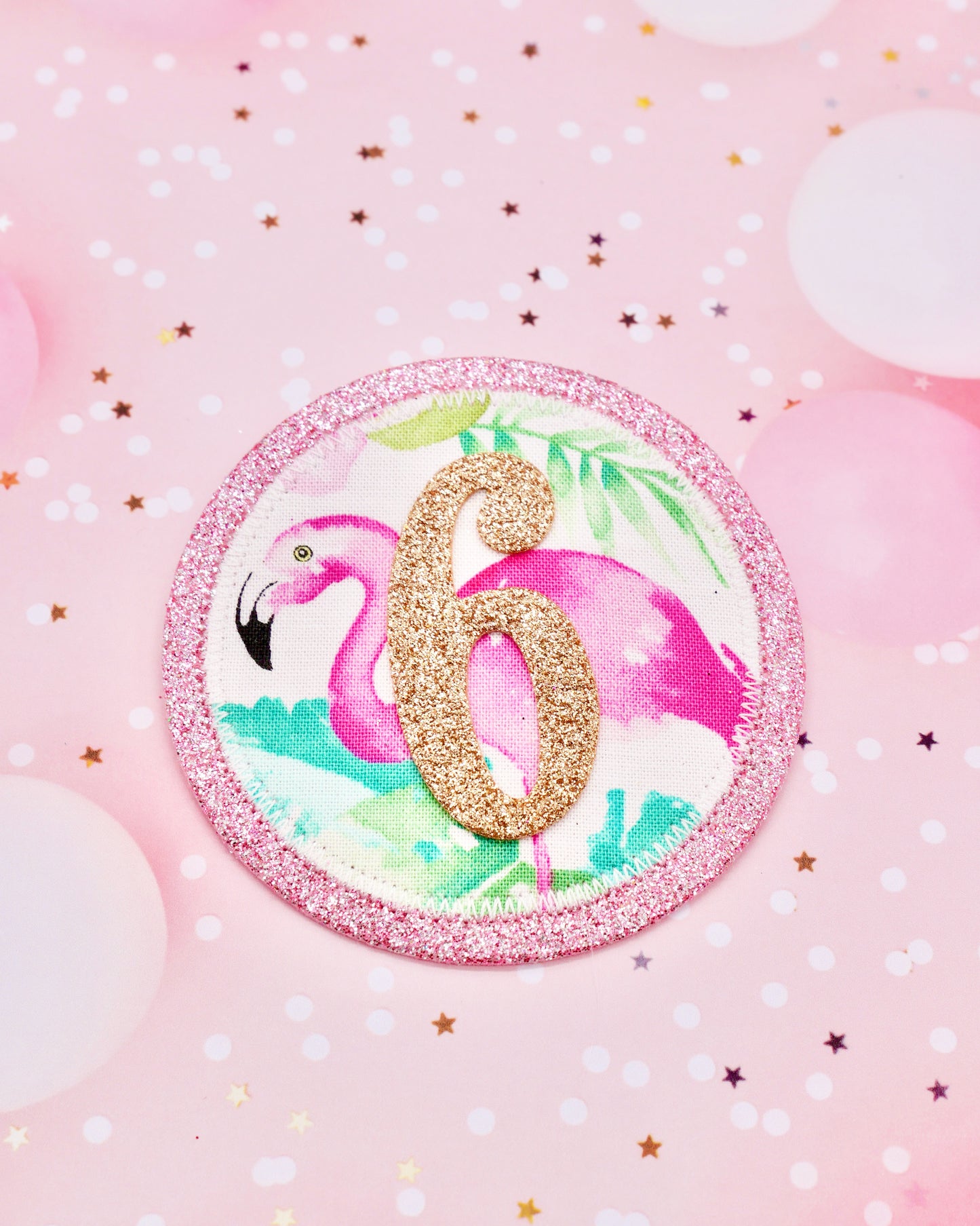 Flamingo Birthday Badge