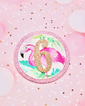 Load image into Gallery viewer, Flamingo Birthday Badge
