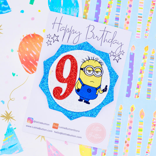 Minion Birthday Badge