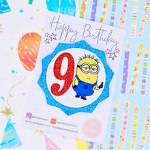 Load image into Gallery viewer, Minion Birthday Badge
