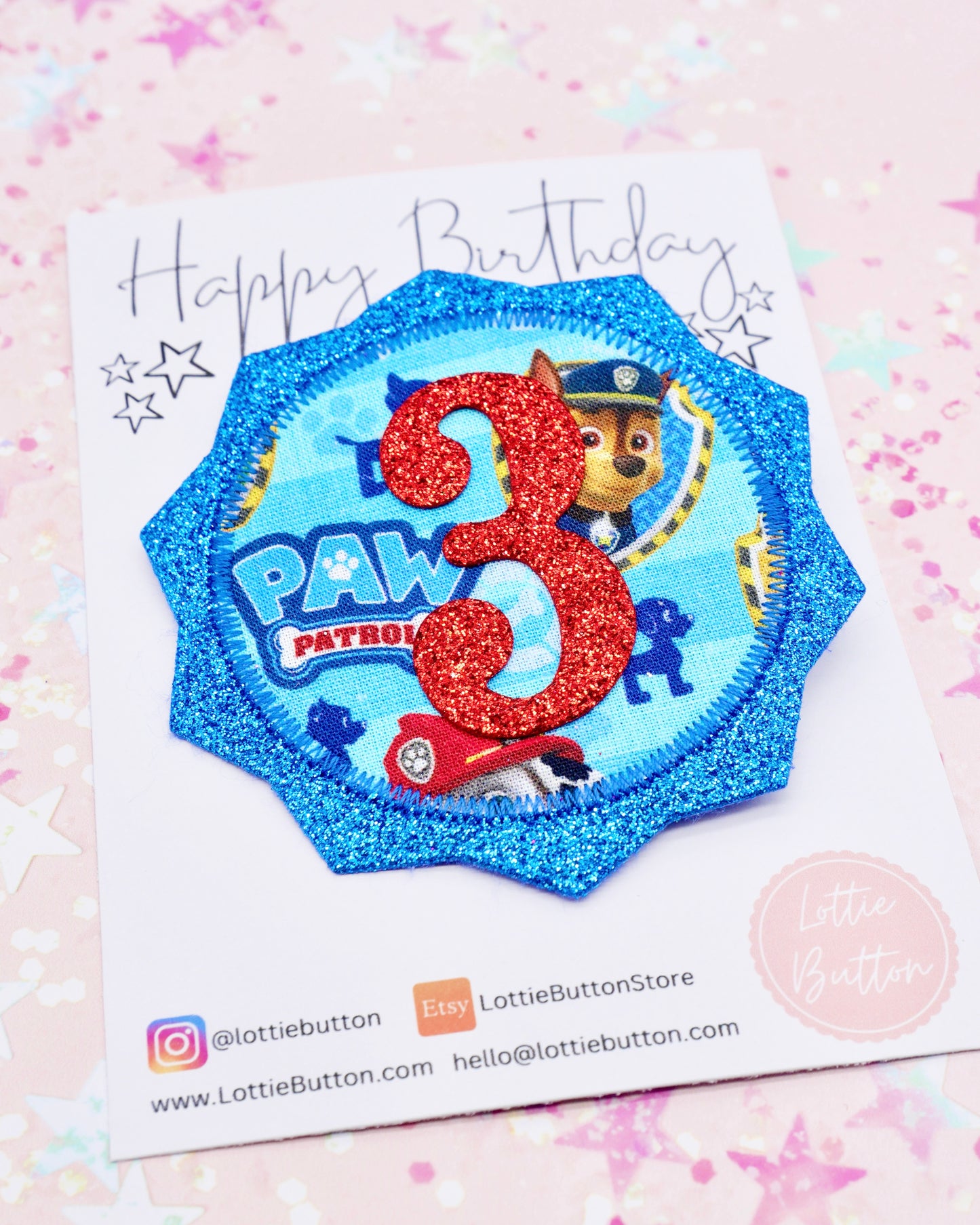 Paw Patrol Birthday Pin Badge