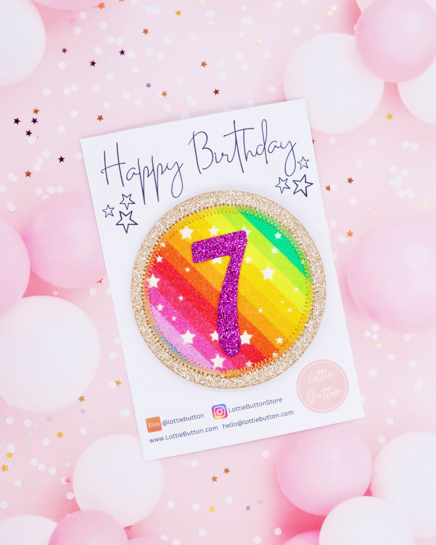 Rainbow Birthday Badge