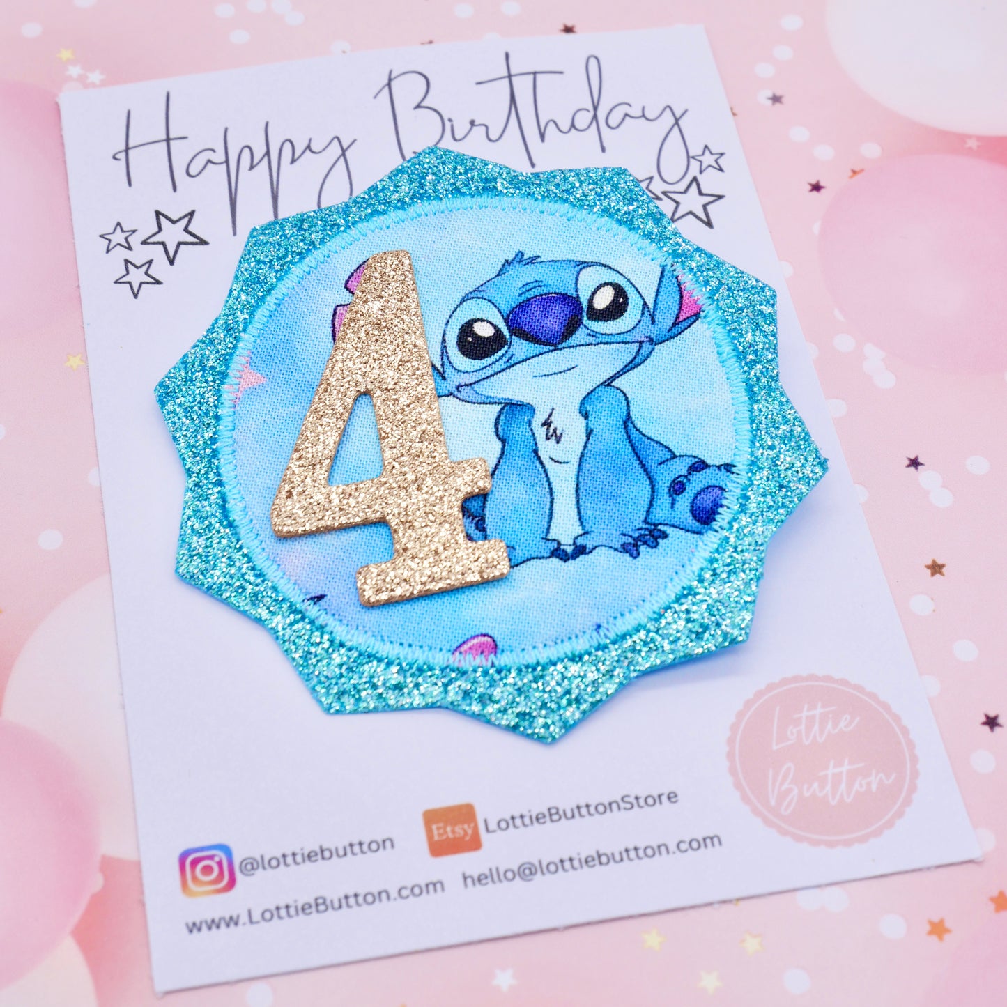 Stitch Birthday Badge