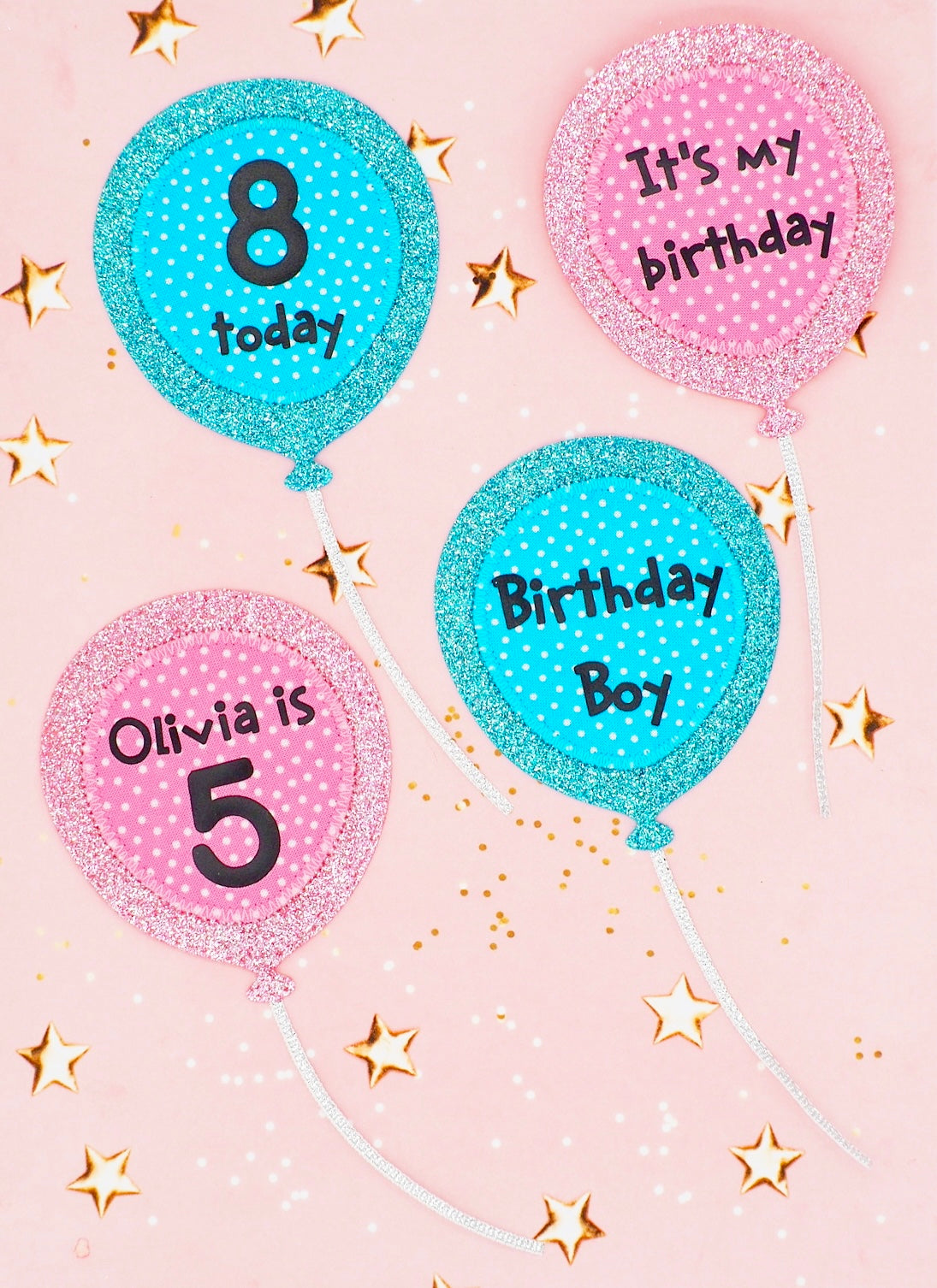 Birthday Balloon Shaped Birthday Badge