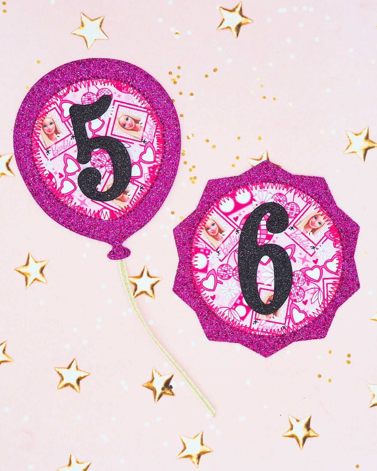 Barbie Birthday Balloon Badge