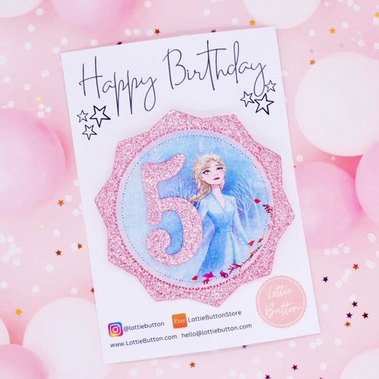 Frozen Elsa Birthday Badge