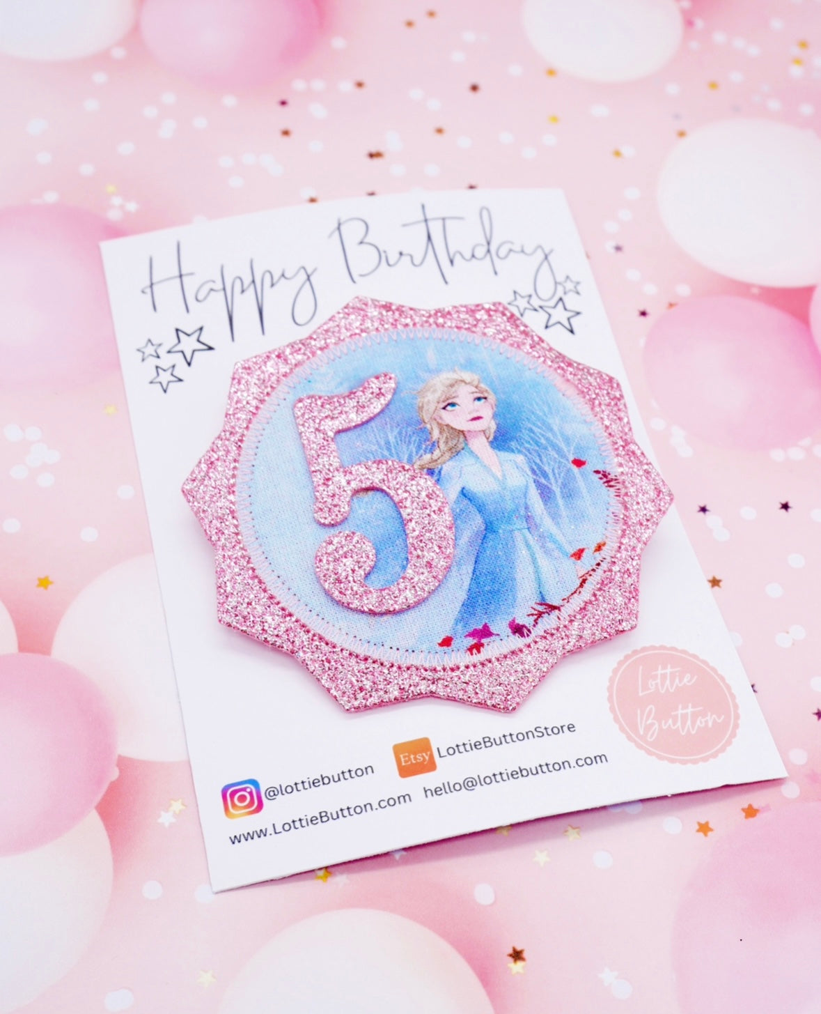 Frozen Elsa Birthday Badge