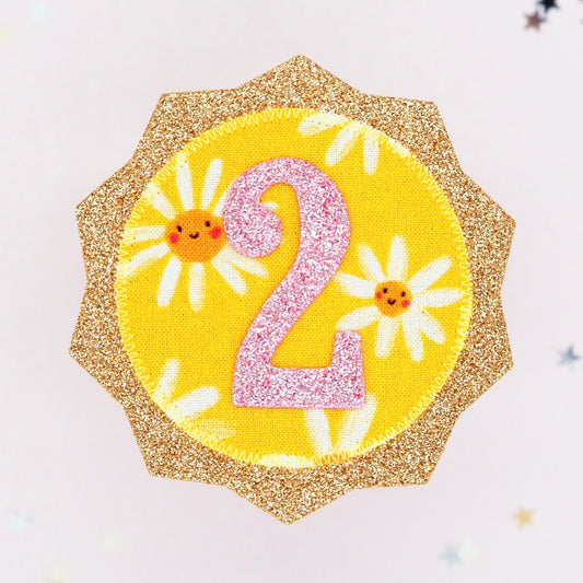 Flower Birthday Badge