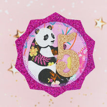 Load image into Gallery viewer, Panda Birthday Badge
