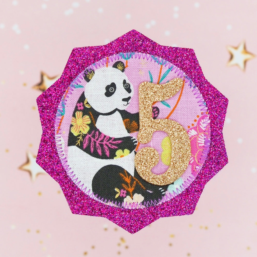 Panda Birthday Badge