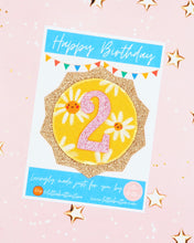 Load image into Gallery viewer, Flower Birthday Badge
