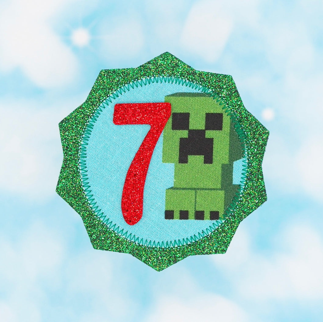 Minecraft Birthday Badge