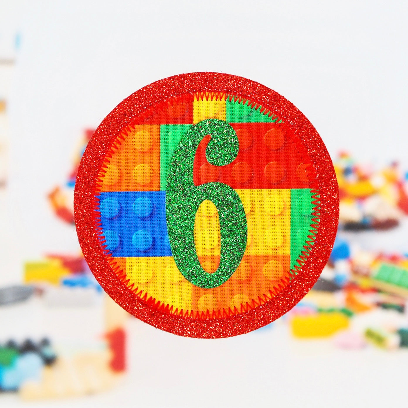 Building Brick Birthday Badge