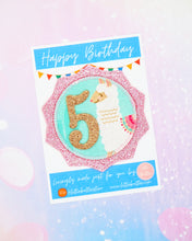 Load image into Gallery viewer, Llama Birthday Badge
