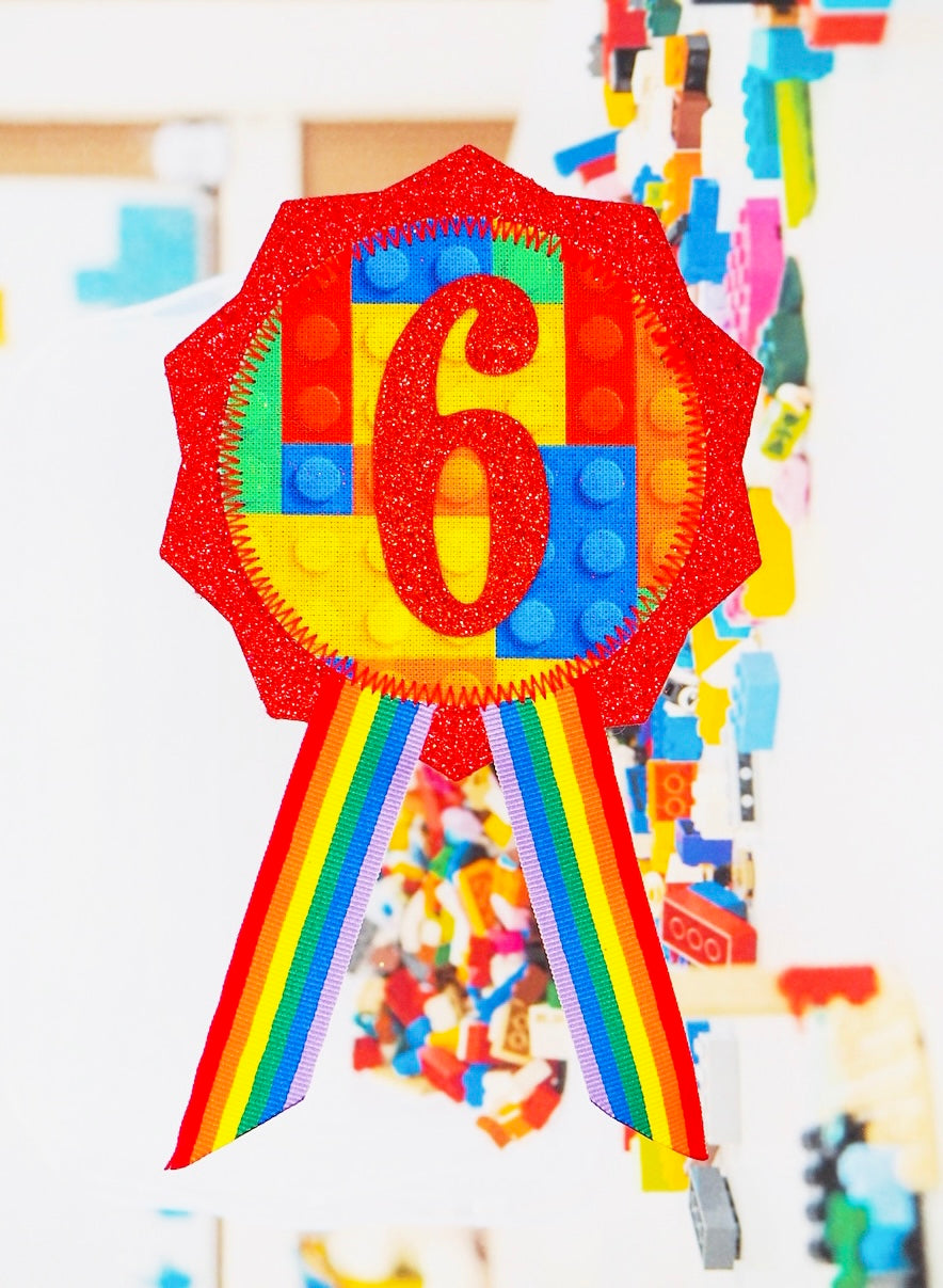 Building Block Birthday Rosette