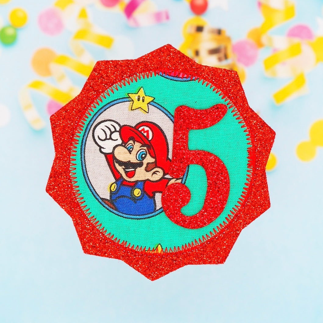 Mario Birthday Badge