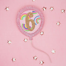Load image into Gallery viewer, Pink Rainbow Birthday Balloon Badge
