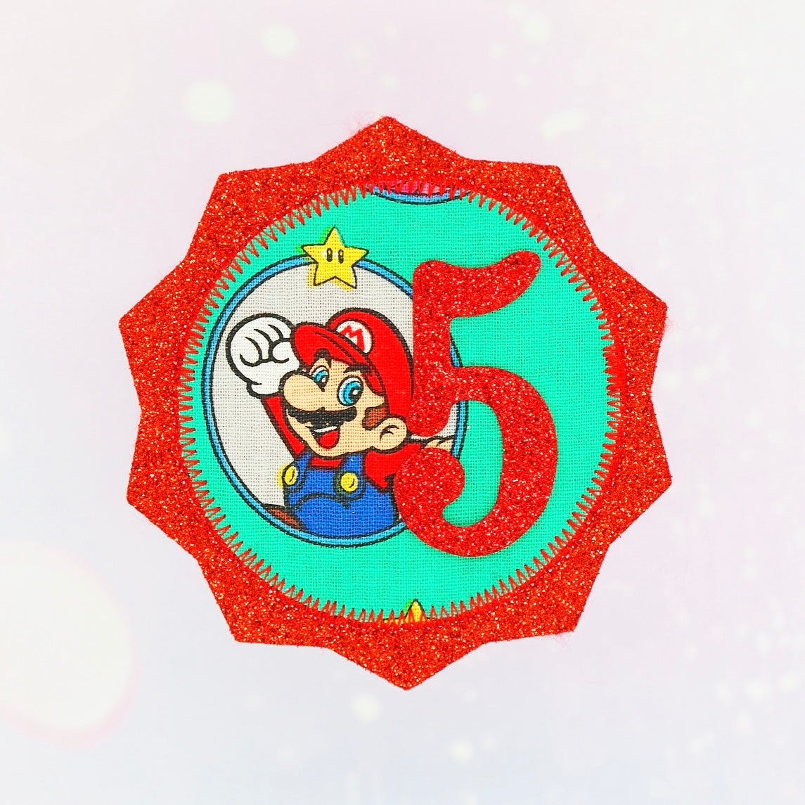 Mario Birthday Badge