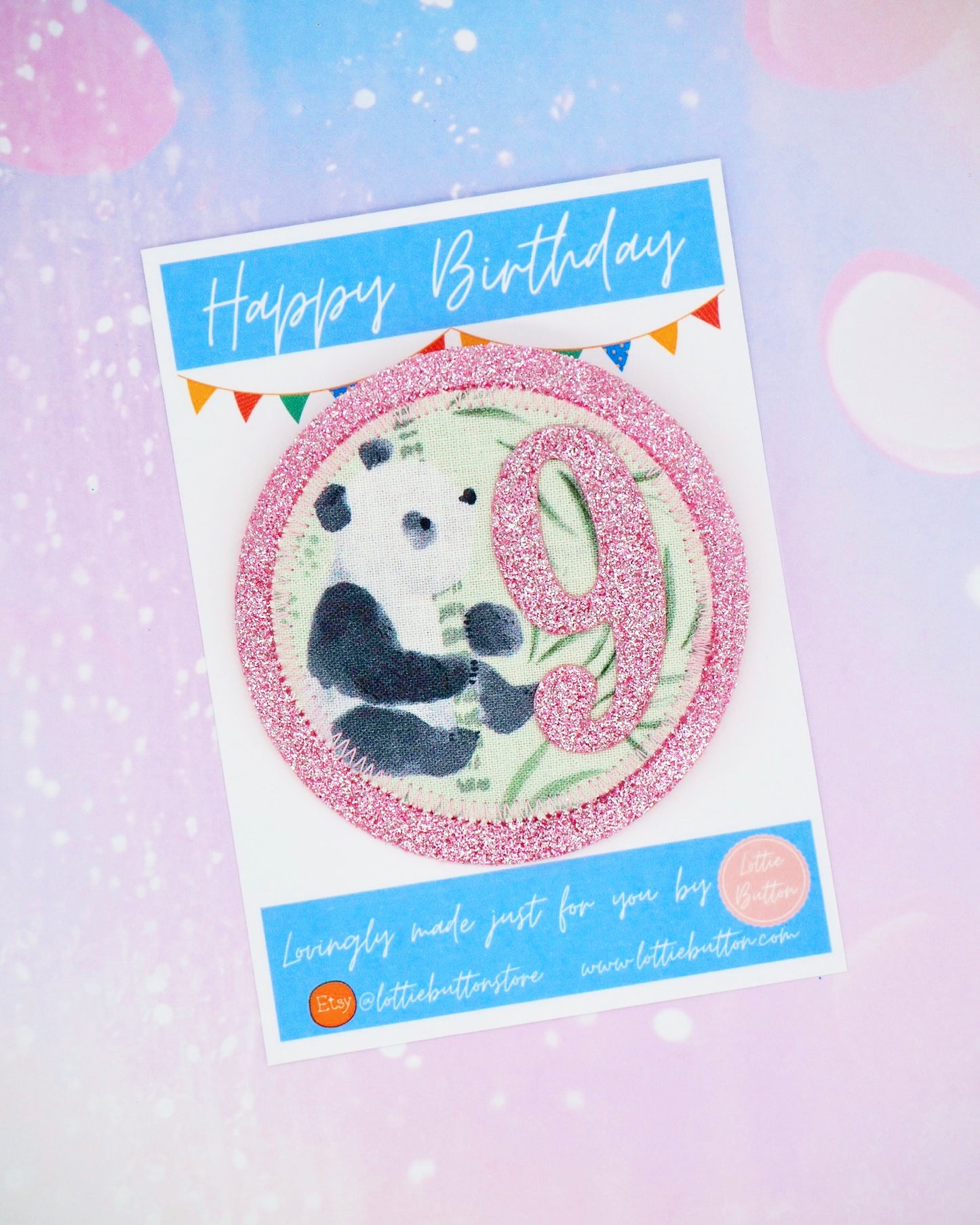 Panda Birthday Badge