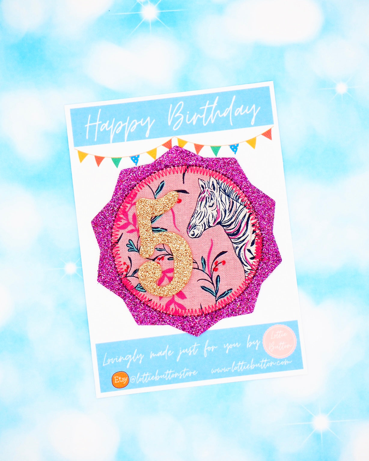 Zebra Birthday Badge