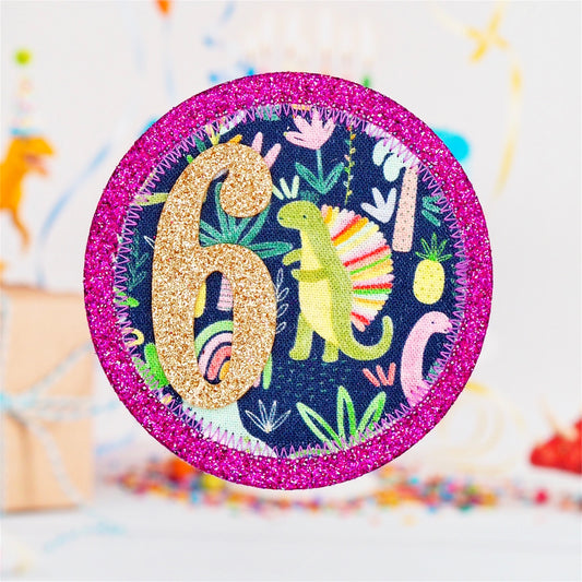 Dinosaur Birthday Badge