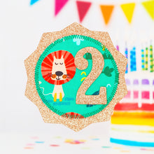 Load image into Gallery viewer, Lion Birthday Badge
