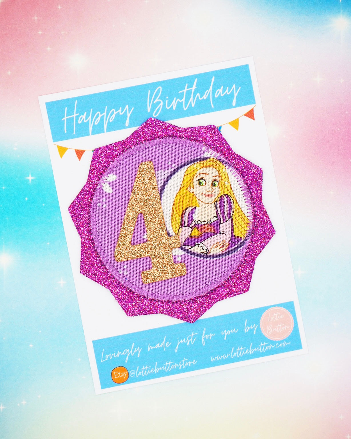 Rapunzel Birthday Badge