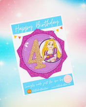 Load image into Gallery viewer, Rapunzel Birthday Badge
