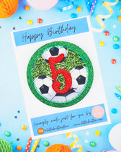 Load image into Gallery viewer, Football Birthday Badge
