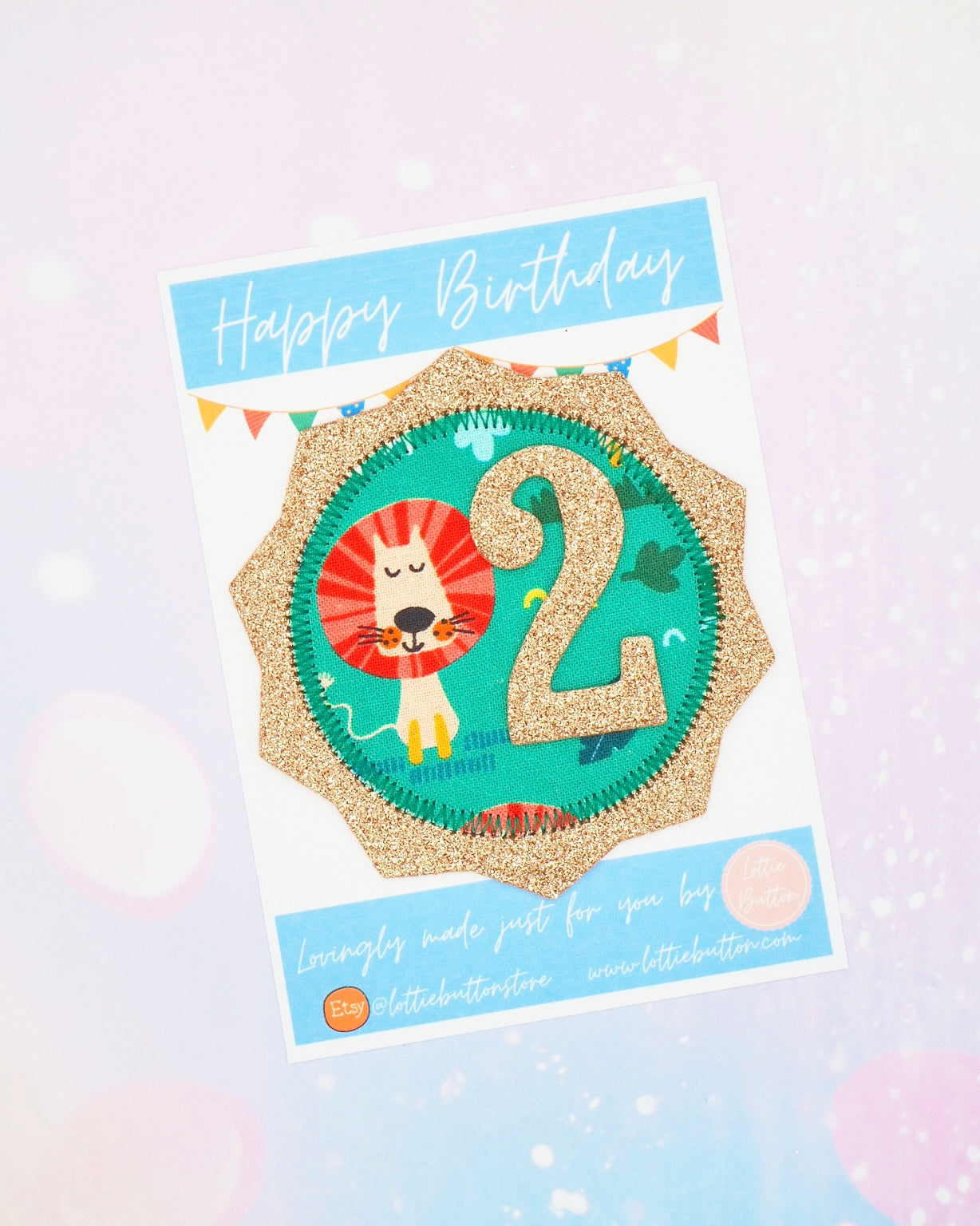 Lion Birthday Badge