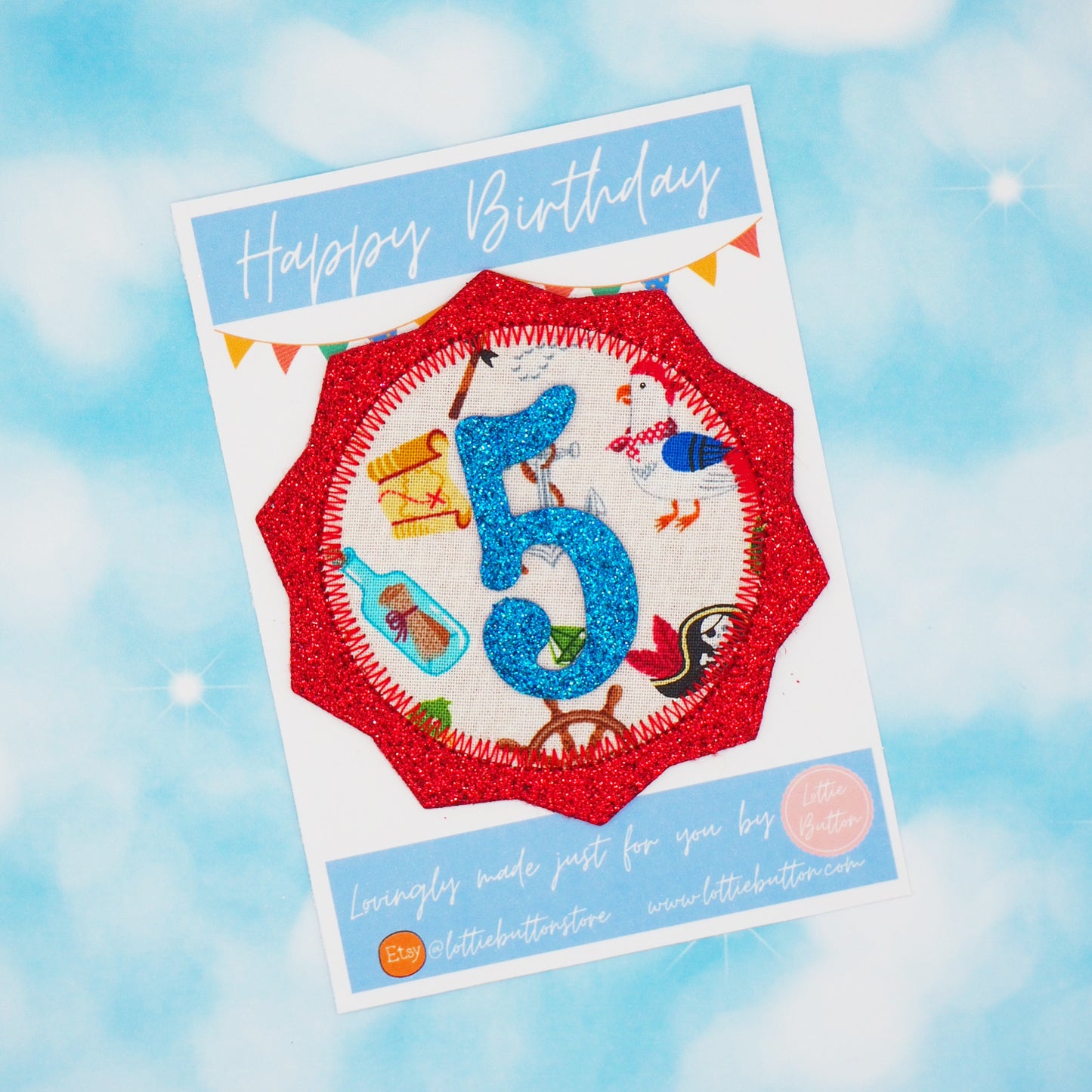 Pirate Birthday Badge